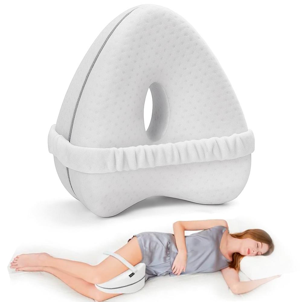 Almohada Ortopedica Viscoelastica para Rodillas con Sujetador Elastico