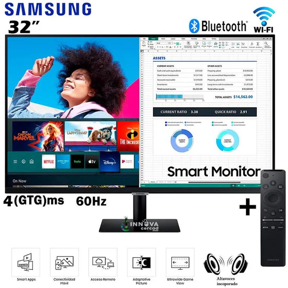 MONITOR SAMSUNG M5 SMART LS32DM500ELXPE 32 VA FHD 60Hz 4ms HDR10