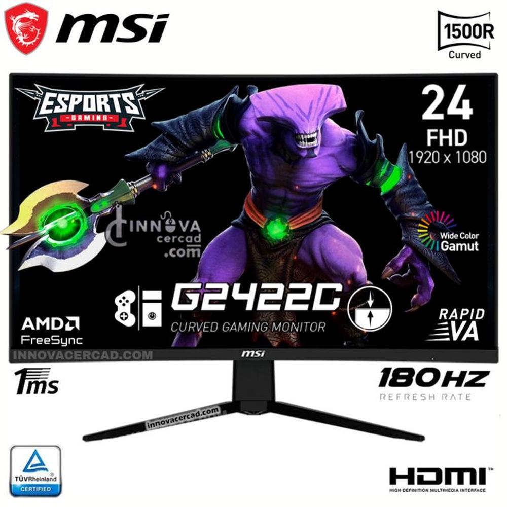 Monitor MSI Gaming G2422C 24 FHD 180HZ 1MS FreeSync Premium