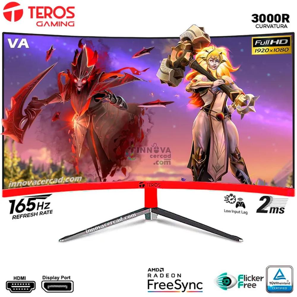 Monitor Teros TE-2471G 24 VA CURVO Full HD 165HZ 2MS HDMIDP