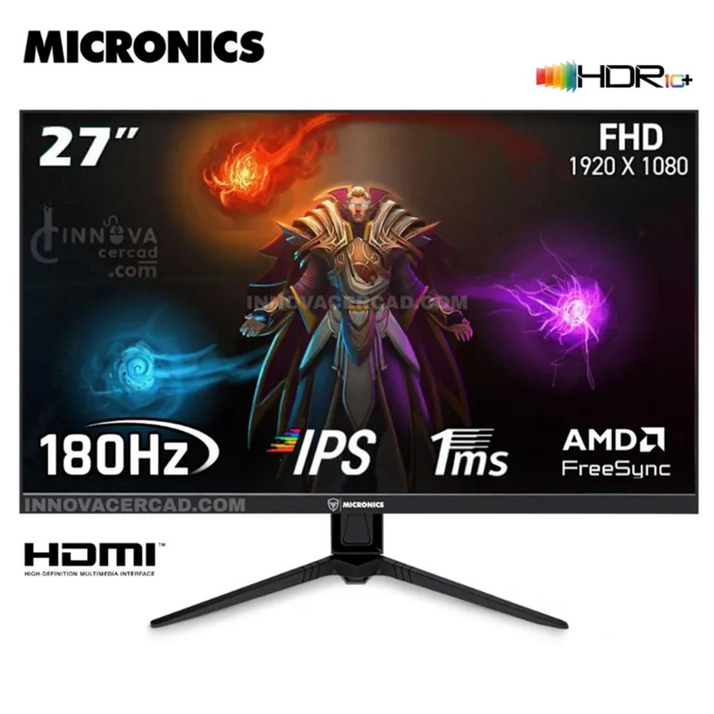 Monitor Gaming Micronics de 27 Full HD IPS 180HZ 1ms HDR