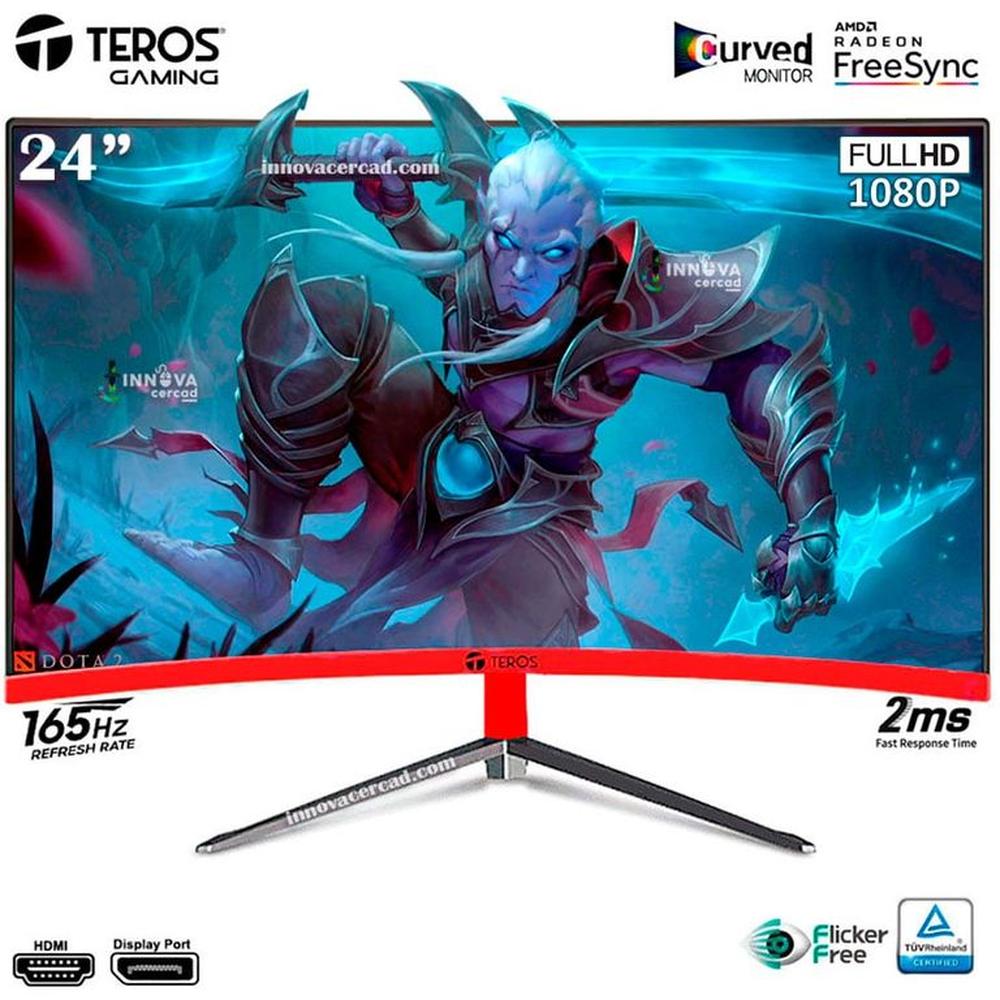 Monitor Curvo Teros TE-2471G 24 VA Full HD 165HZ 2MS HDMI DP