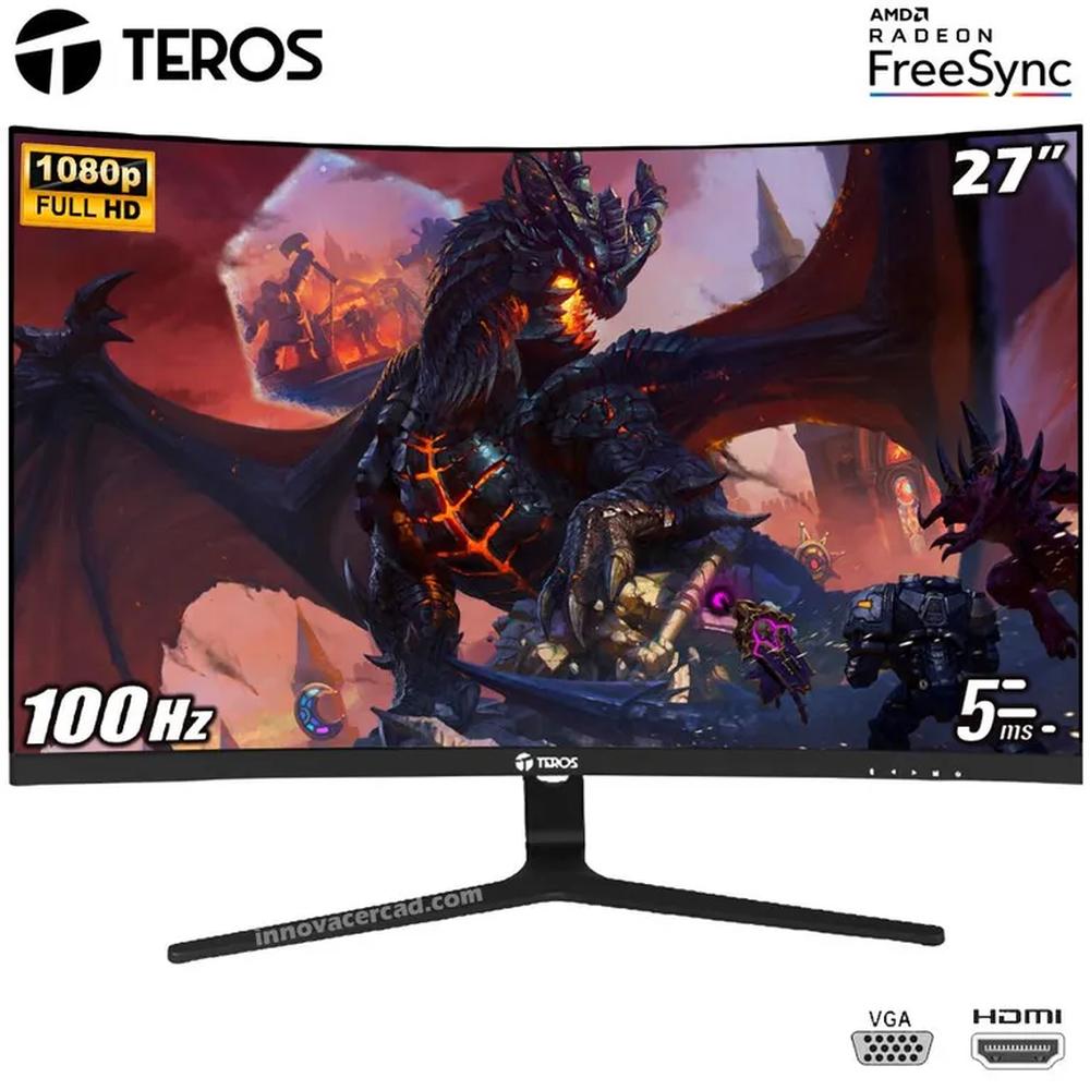 Monitor Teros Curvo 27 TE-2730S Full HD 100HZ 5MS HDMI VGA