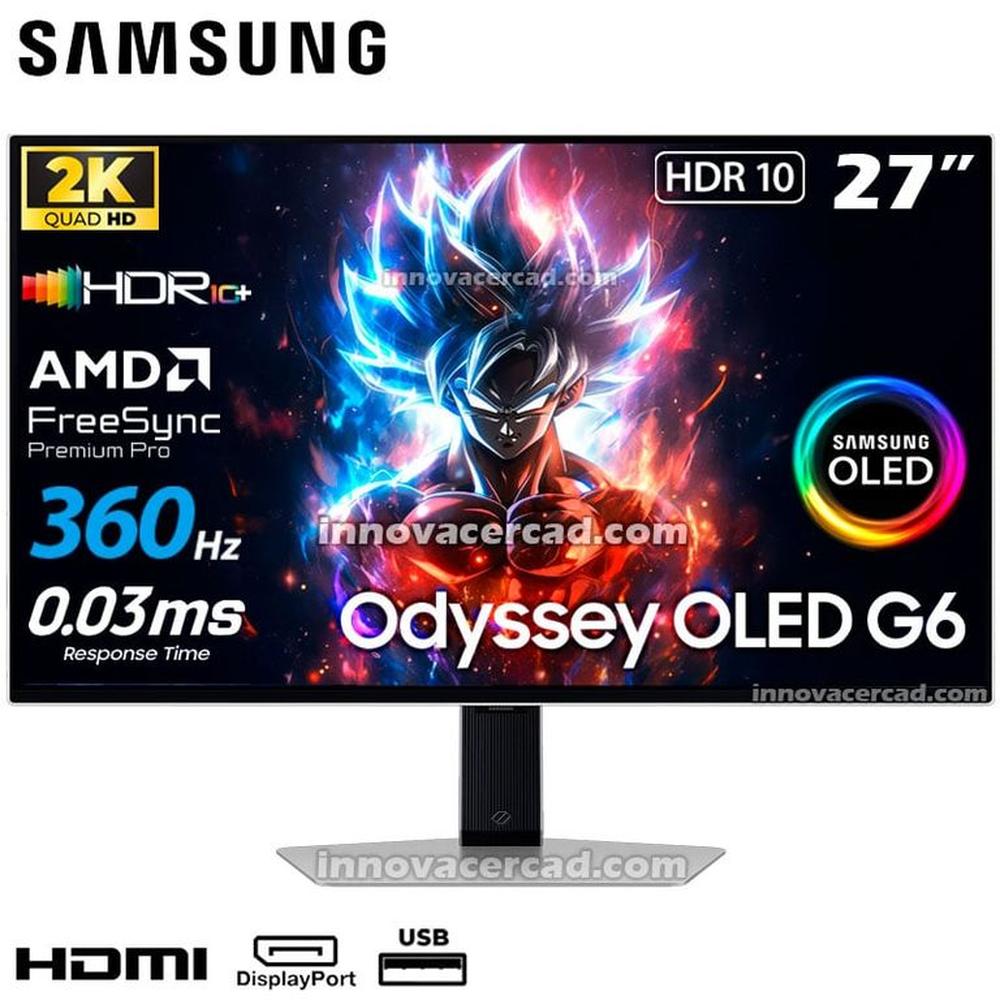 Monitor Samsung LS27DG600SLXPE 27 Odyssey OLED G6 2K QHD 360HZ, 0.3MS