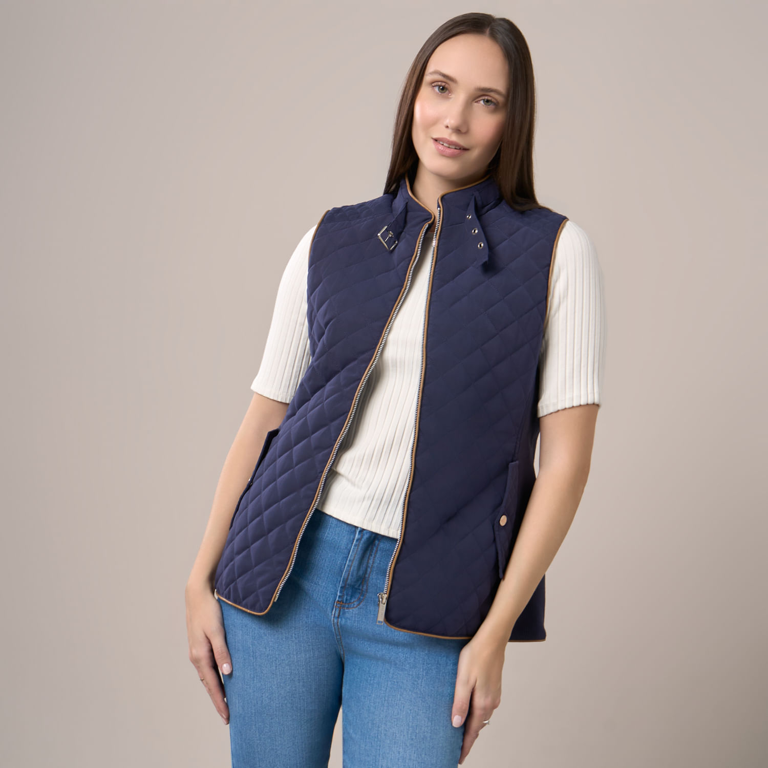Chaleco Mujer Madison Quilted Rib
