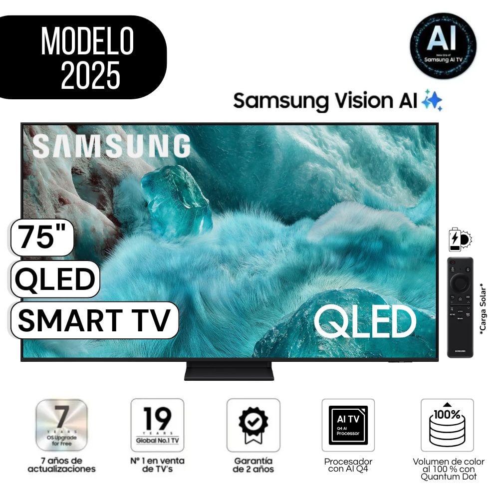 Televisor Samsung 75  Pulg QLED QN75Q7F5AGXPE Vision Ai Smart Tv Modelo 2025
