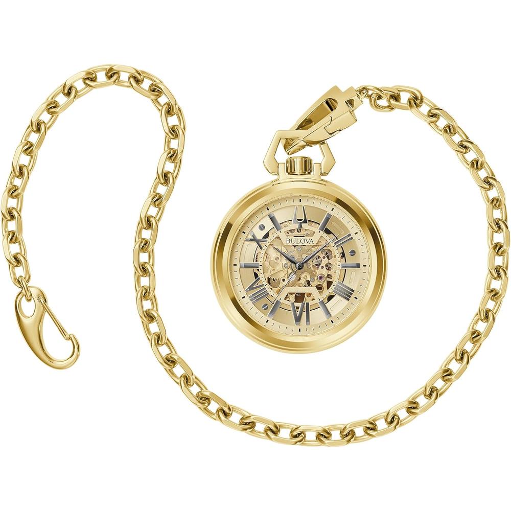 Bulova reloj Classic Sutton bolsillo automático 3 agujas fecha esqueleto | Oro