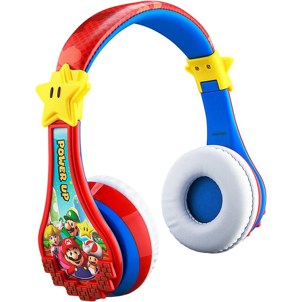 eKids Super Mario auriculares Bluetooth infantiles con micrófono