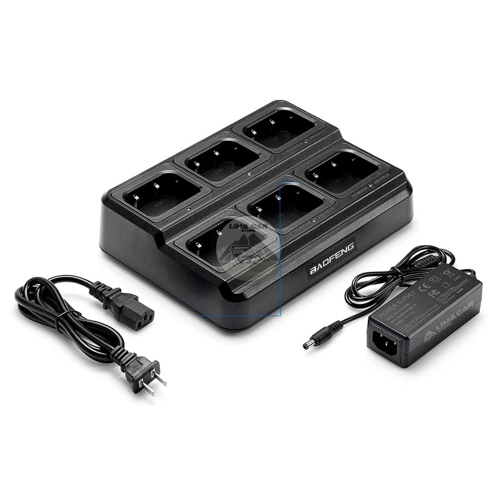 Cargador Múltiple Radio Baofeng Uv9r Riel Para 6 Baterias Cargador Múltiple Radio Baofeng Uv9r Riel Para 6 Baterias