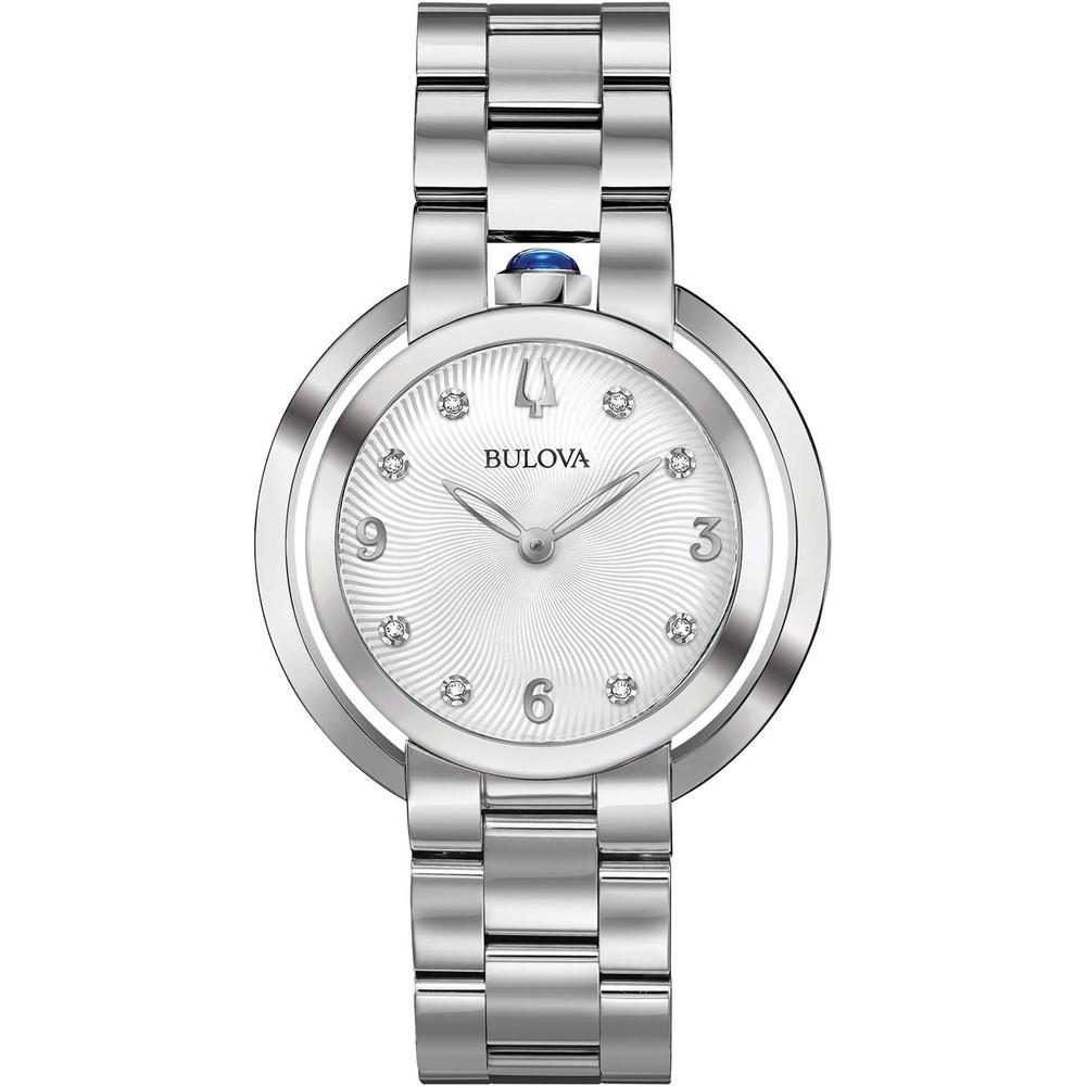 Bulova reloj Rubaiyat mujer acero inoxidable con esfera de diamantes | Plata