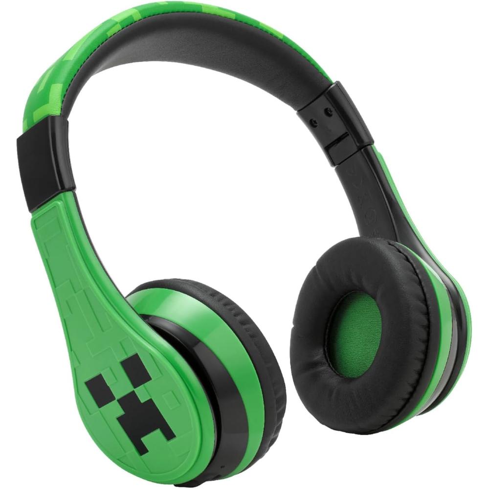 eKids Minecraft auriculares Bluetooth infantiles con micrófono y cable auxiliar