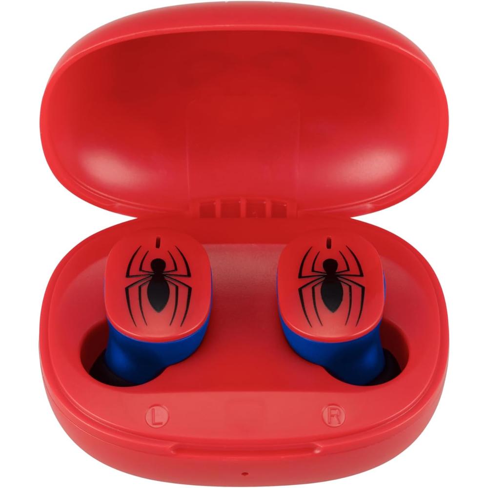 eKids Spiderman auriculares inalámbricos infantiles con micrófono y estuche de carga