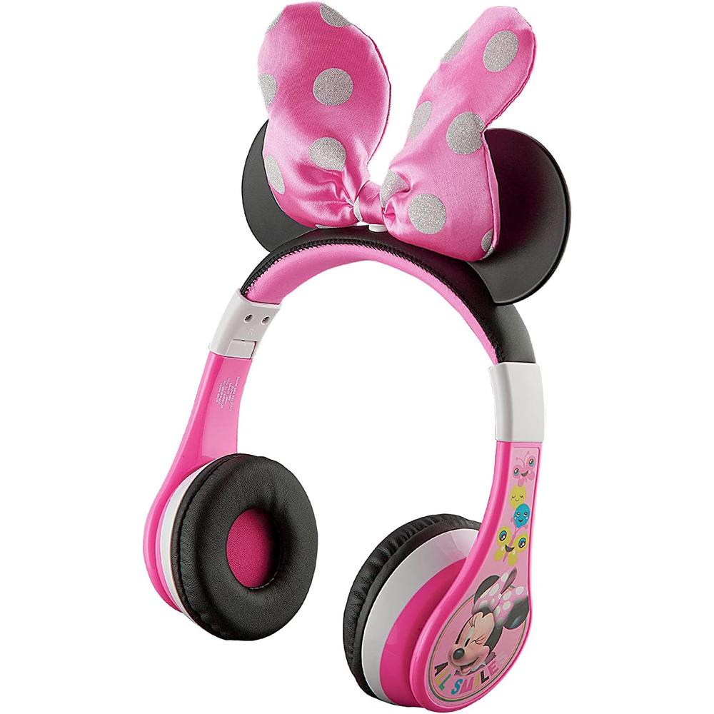 eKids Minnie Mouse auriculares Bluetooth infantiles plegables rosa
