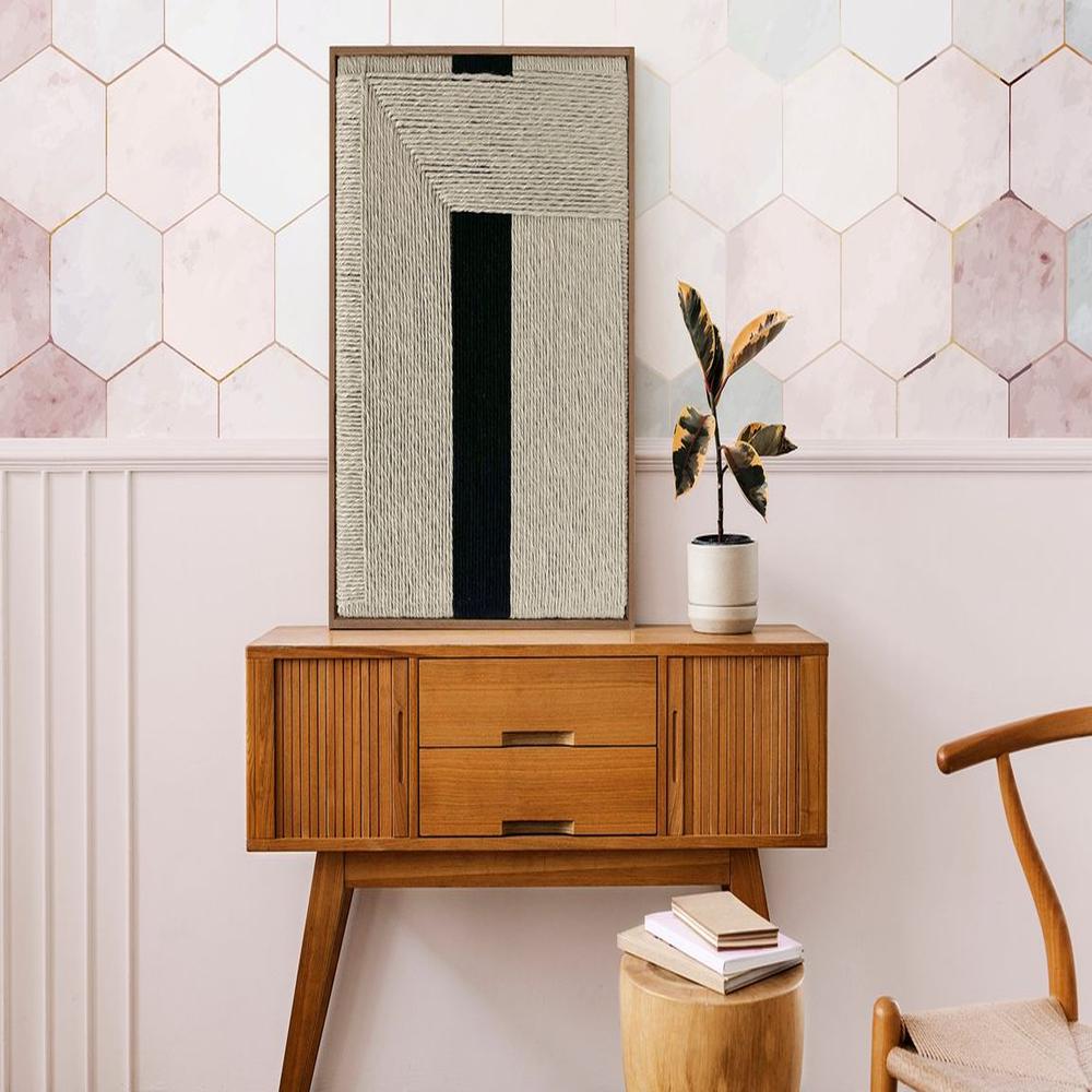 Cuadro dimensional Tiana - lienzo trenzado con hilos de algodón