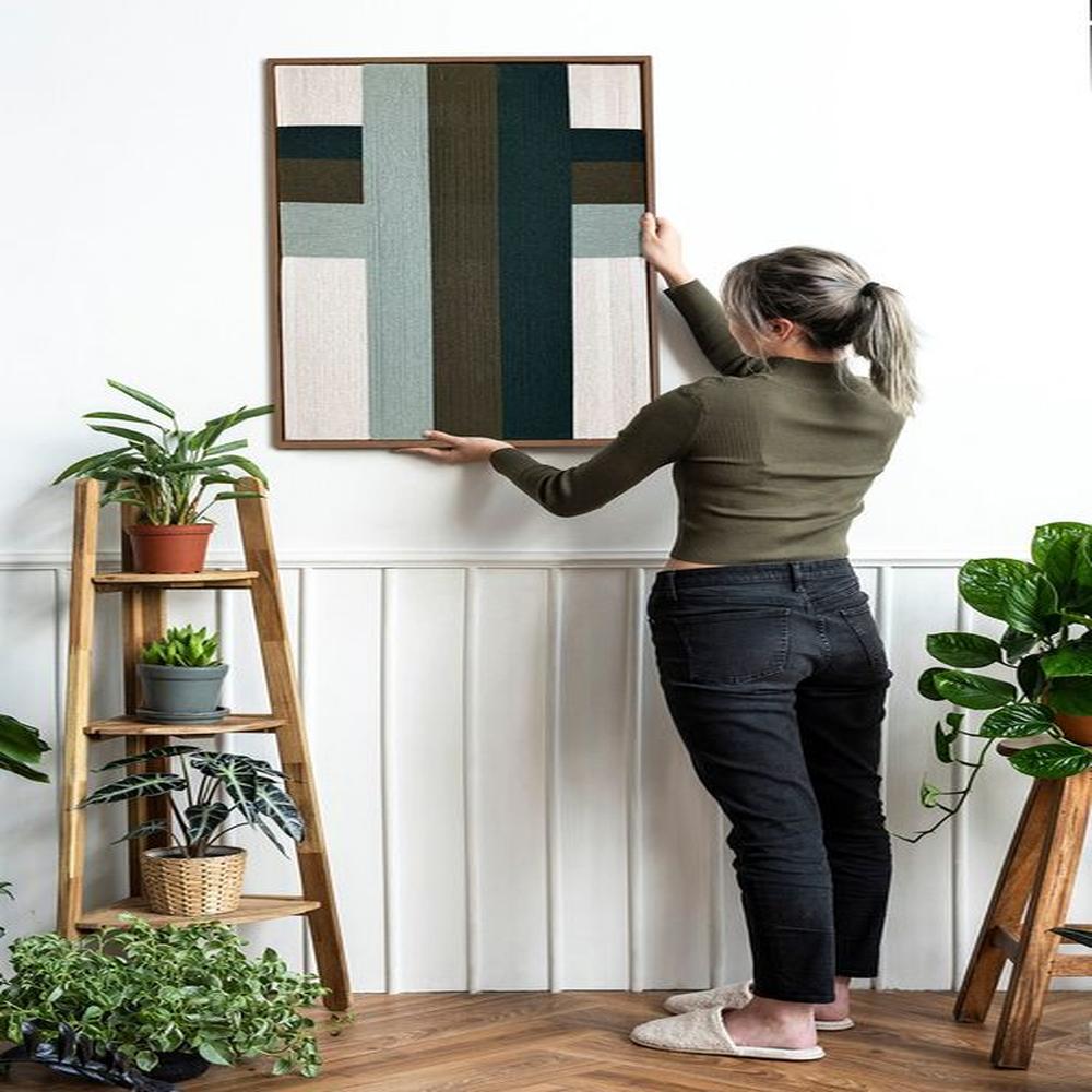 Cuadro Alicent lienzo trenzado con hilos de algodón