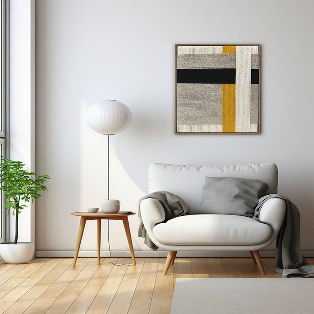 Cuadro Mina lienzo trenzado con hilos de algodón