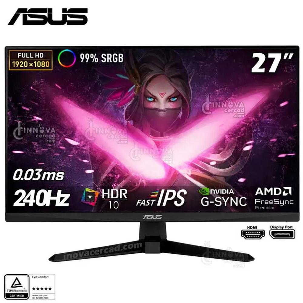Monitor ASUS TUF Gaming VG279QM5A 27 FHD 1920x1080, IPS, 240HZ, 0.03MS