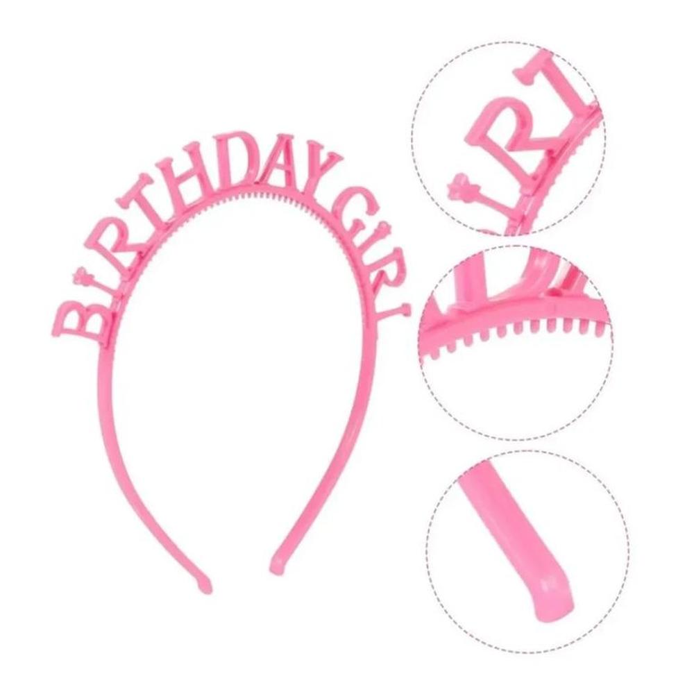 Vincha Feliz Cumpleaños Kawaii Naranja