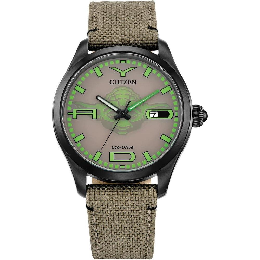 Reloj Citizen Eco-Drive Star Wars Yoda negro/marrón