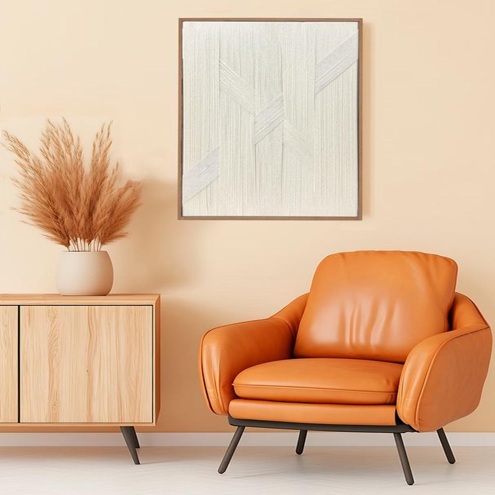 Cuadro Freya garlic lienzo trenzado con hilos de algodón