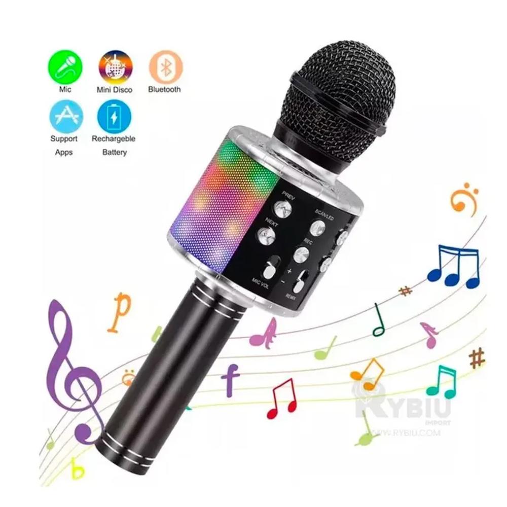 Micrófono Karaoke Inalámbrico Bluetooth Altavoz Recargable
