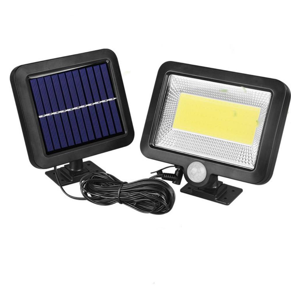 Lampara Reflector LED con Panel Solar Sensor de Movimiento