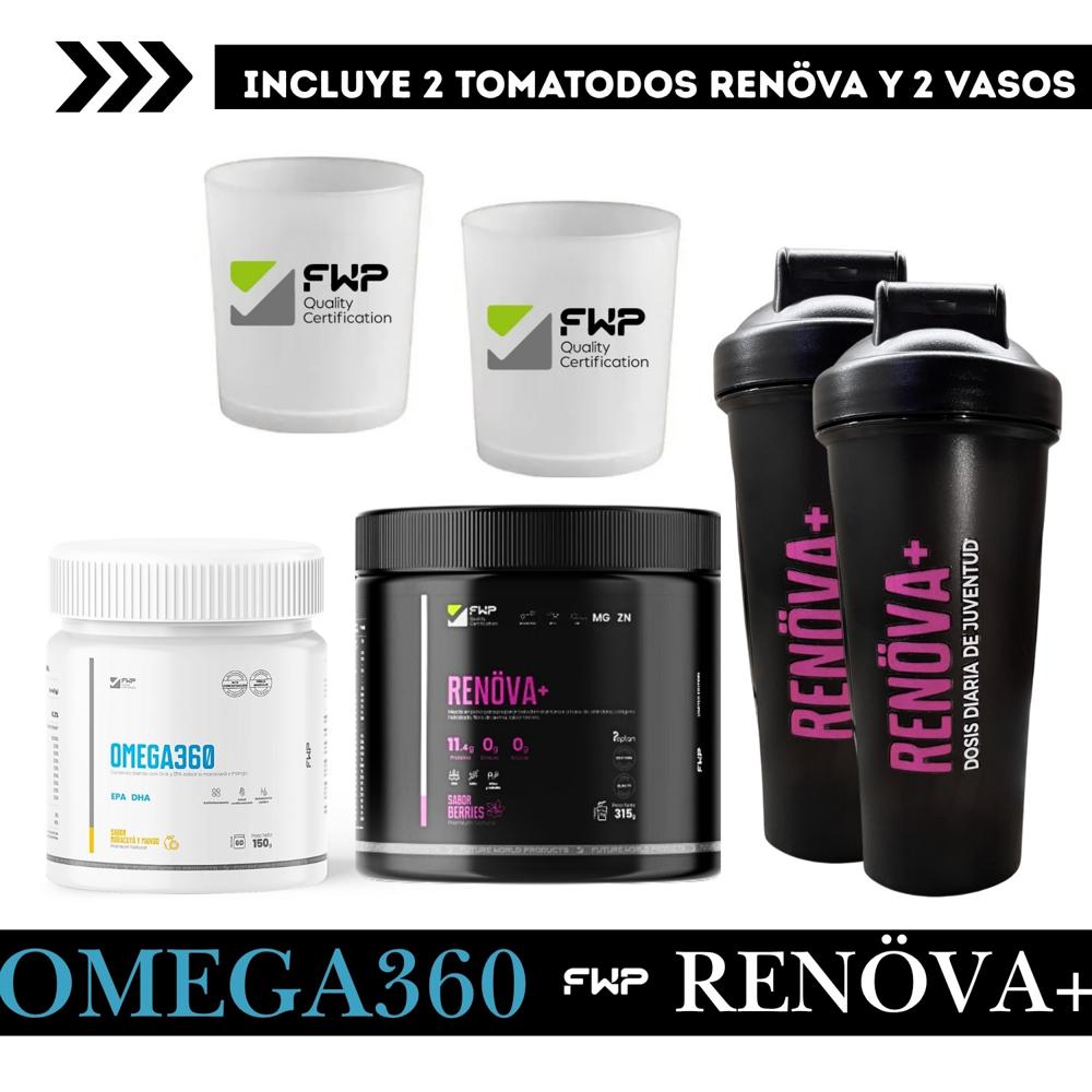 COLÁGENO RENOVA HIDROLIZADO MÁS OMEGA360 FWP X2