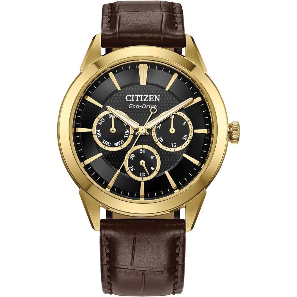Reloj Citizen BU2112-06E Eco-Drive Marrón Correa Negra Esfera
