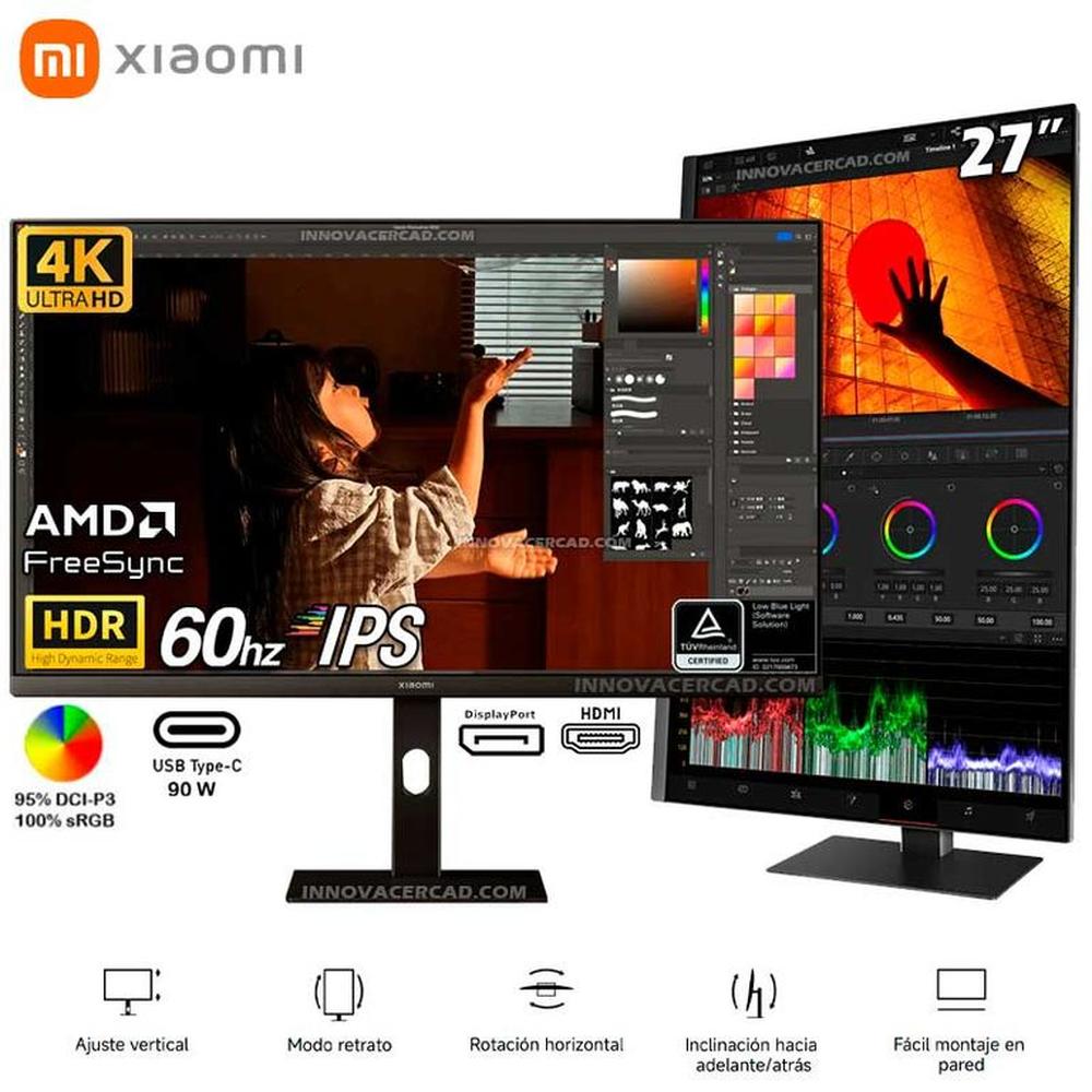 Monitor Xiaomi, A27UI 27?, IPS, 4K UHD 3840 x 2160,  60Hz, USB Type-C