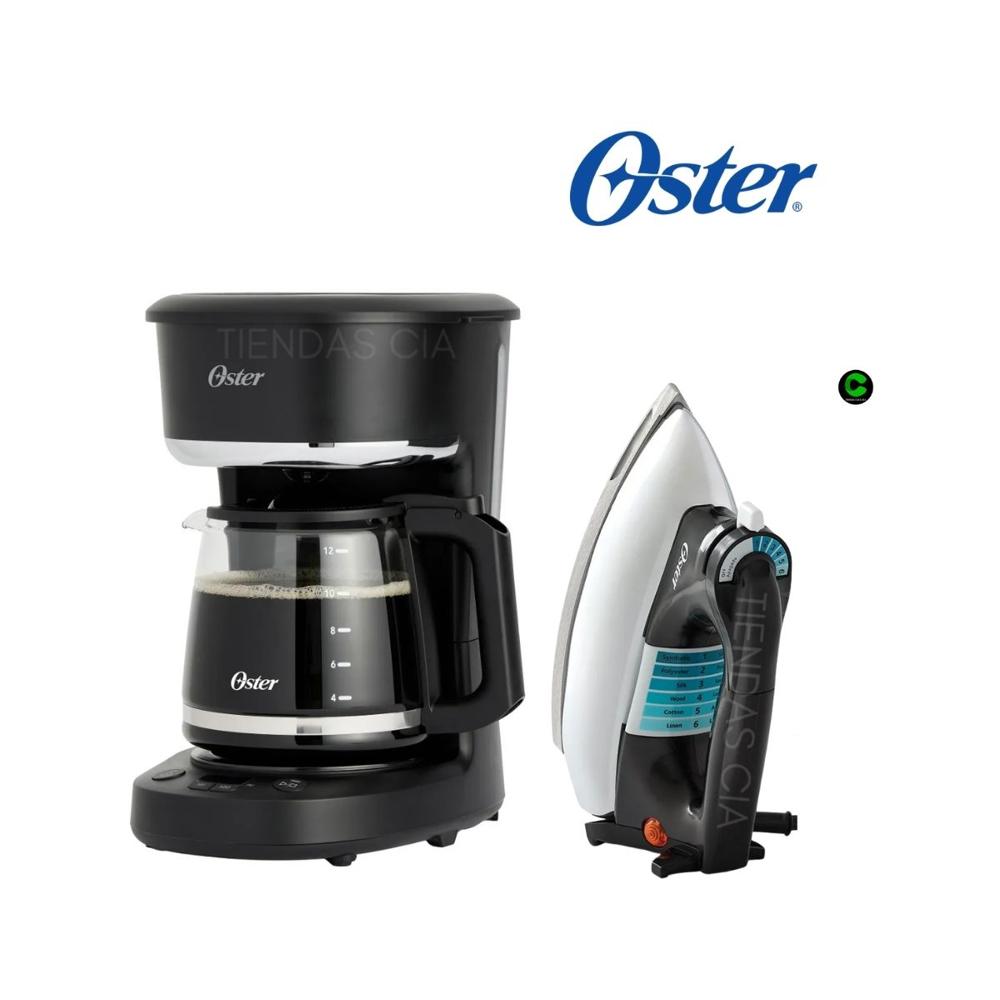 Combo OSTER Cafetera de 12 Tazas y Plancha Clásica GCSTBV4119
