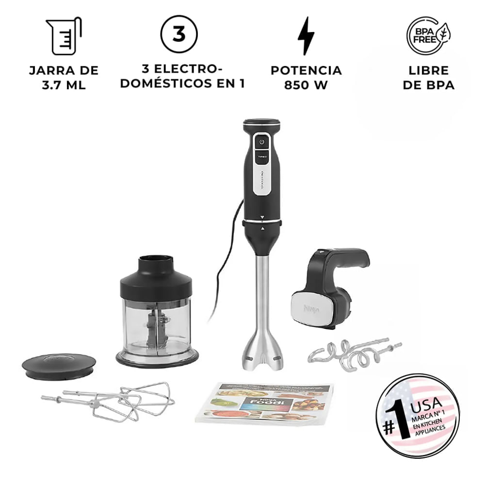 Batidora Inmersión Ninja Foodi CI100EU – 2 en 1 850w