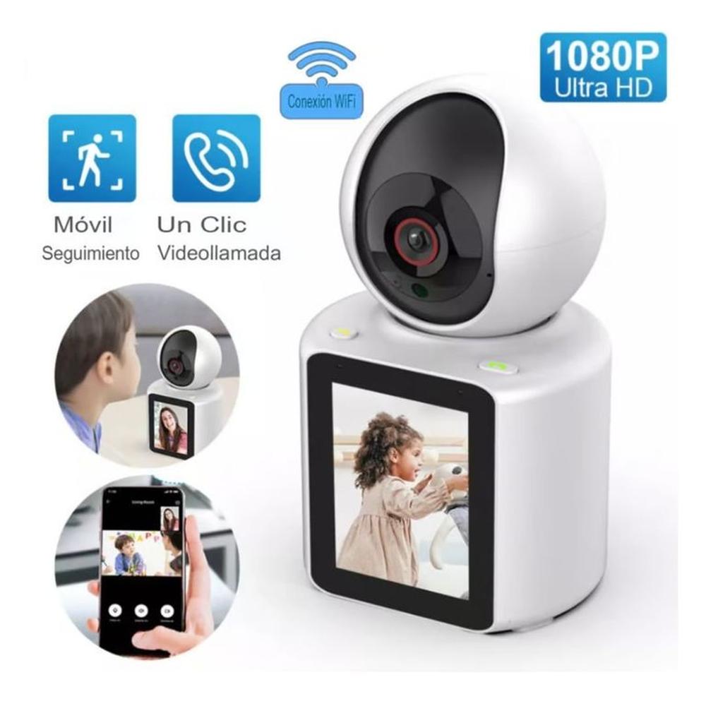 Camara Ip Wifi Inteligente 2 Vías Videollamada Alarma Y Pantalla 360°