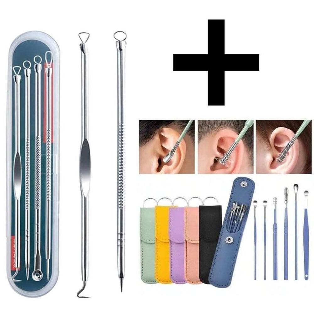 kit limpiador de oído + 1 kit saca espinilla