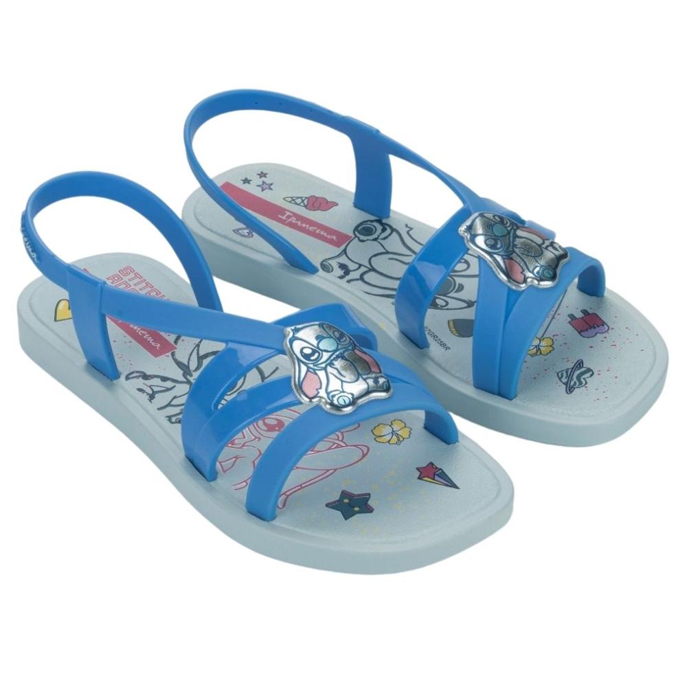 Sandalias Niña Playera Stitch Celeste Ipanema Blanco Talla 28