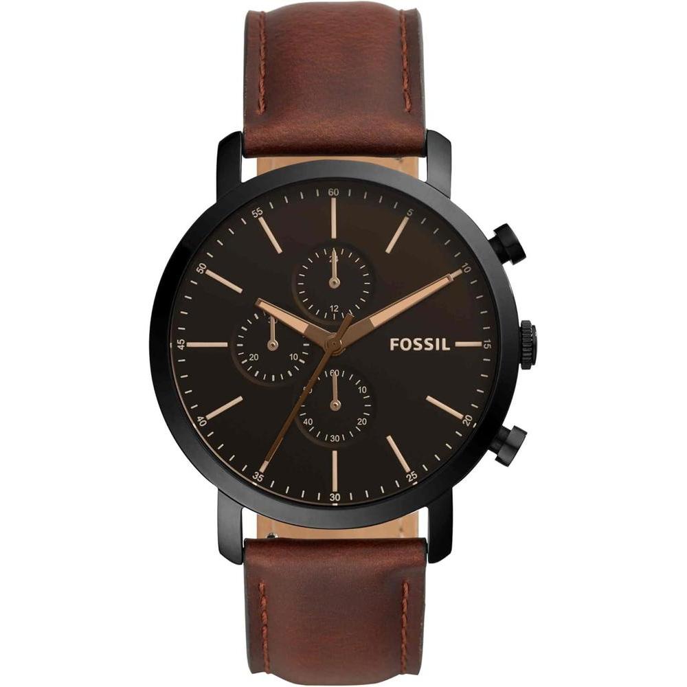 Reloj Luther de Fossil con correa de cuero marrón