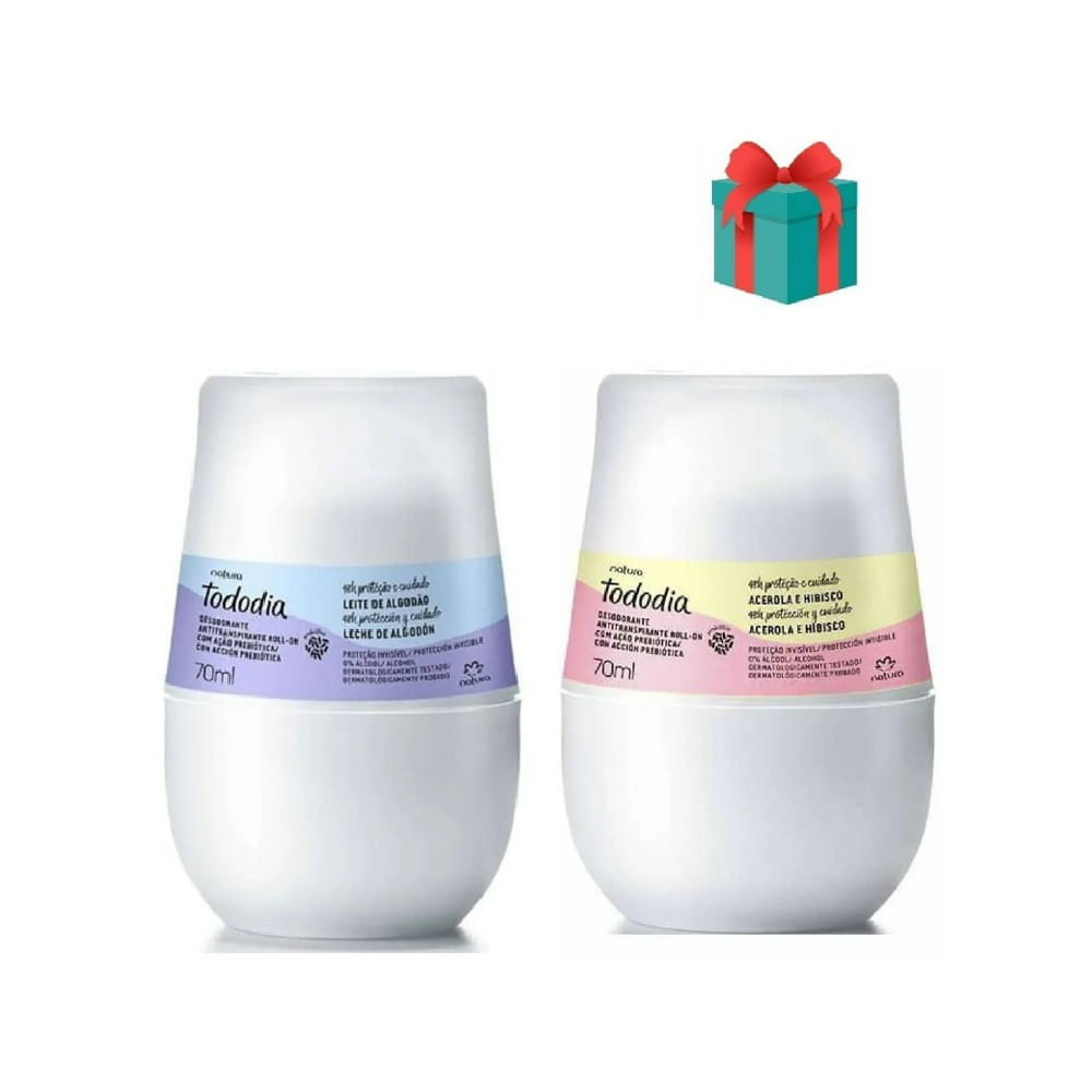 2 Desodorantes roll on 70ml Tododia y regalo