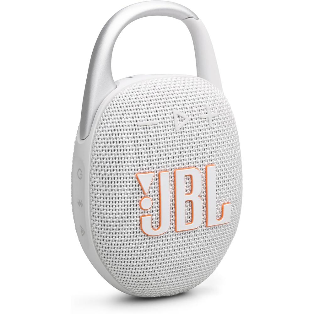 JBL Clip 5 altavoz bluetooth ultraportátil, resistente al agua | Blanco