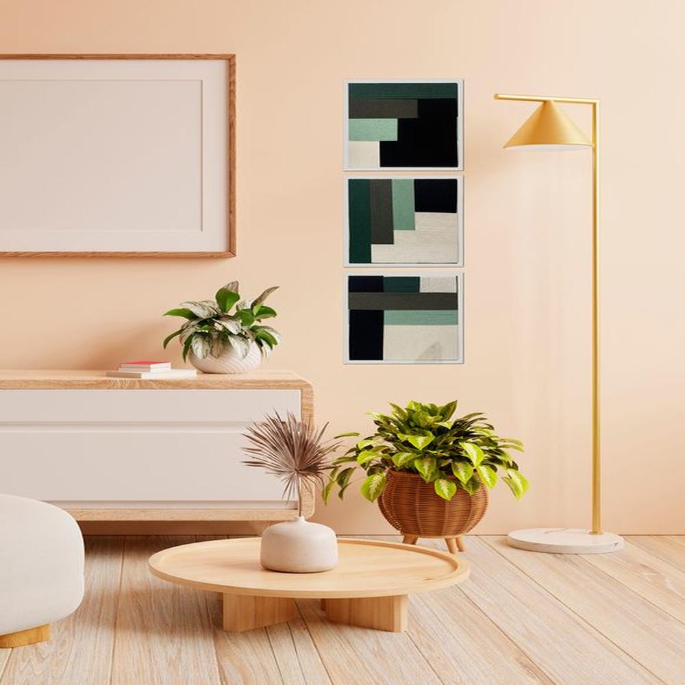 juego de 3 cuadros Meliss - lienzo trenzado