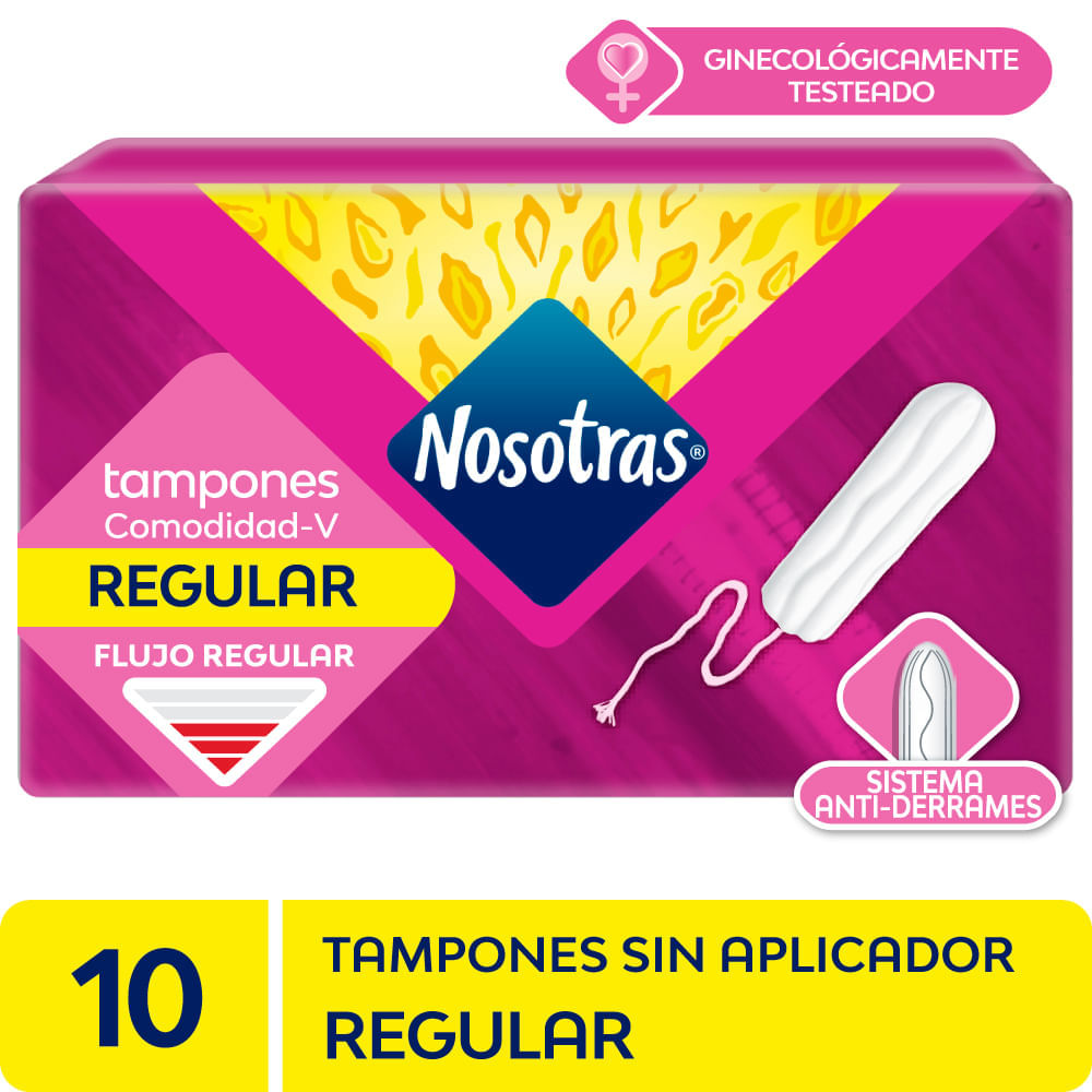 Tampones NOSOTRAS Regular Sin Aplicador Paquete 10un Tampones NOSOTRAS Regular Sin Aplicador Paquete 10un