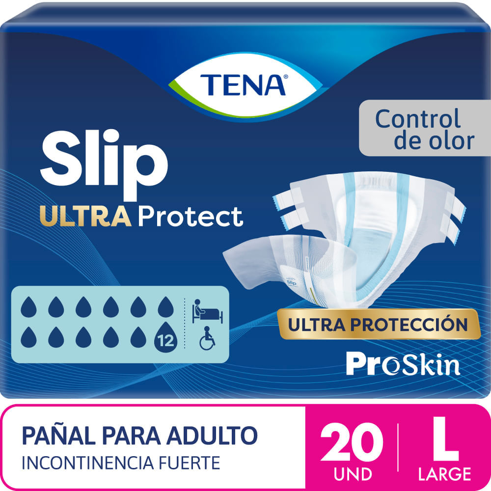 Pañal para Adulto TENA Slip Ultra Talla L Paquete 20un Pañal para Adulto TENA Slip Ultra Talla L Paquete 20un
