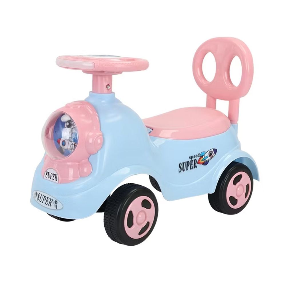 Carrito Buggy Correpasillos Para Niños Celeste con Rosa Carrito Buggy Correpasillos Para Niños Celeste con Rosa