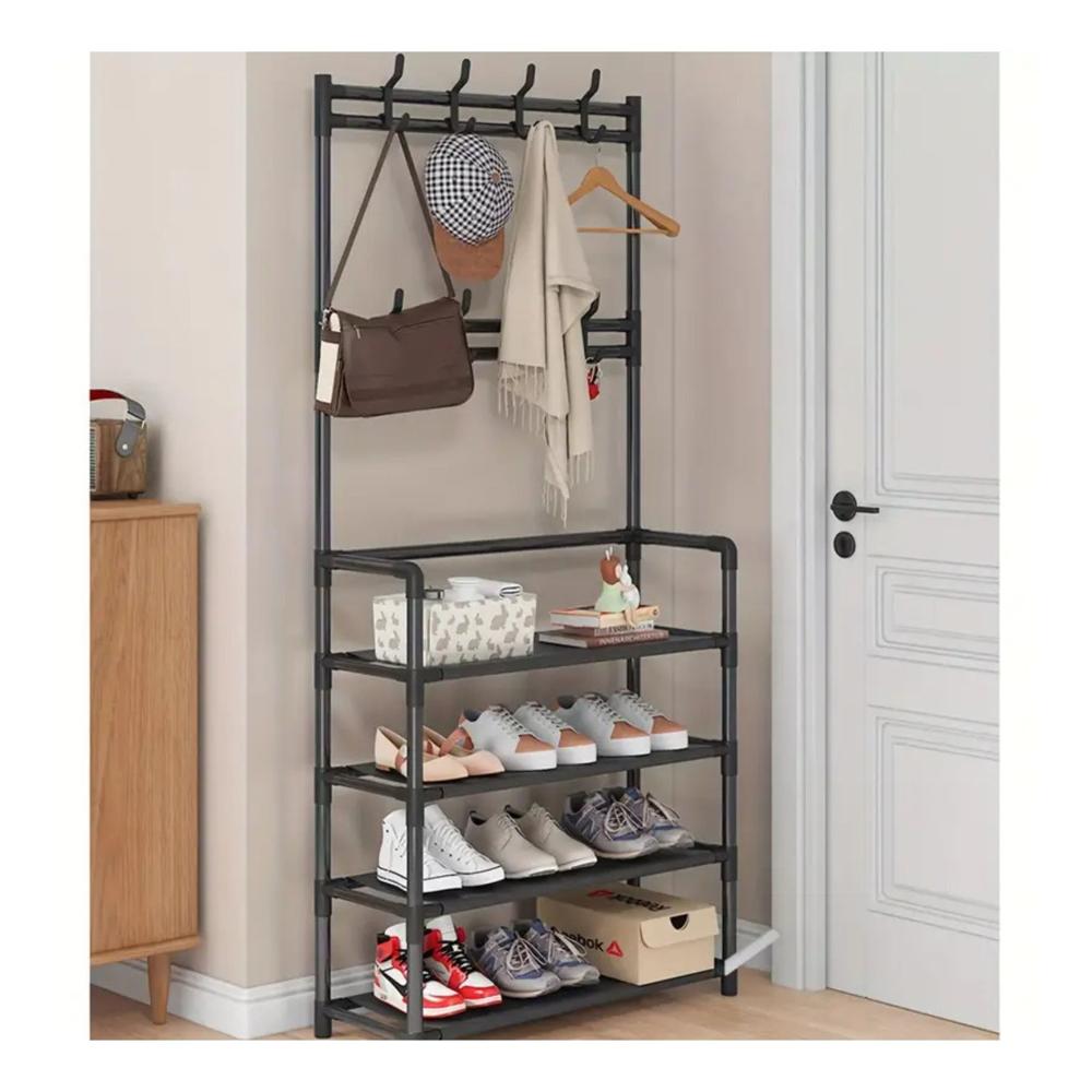 Zapatera con Perchero 4 Niveles - organizador de Cartera Sombrero Abrigo Zapatera con Perchero 4 Niveles - organizador de Cartera Sombrero Abrigo