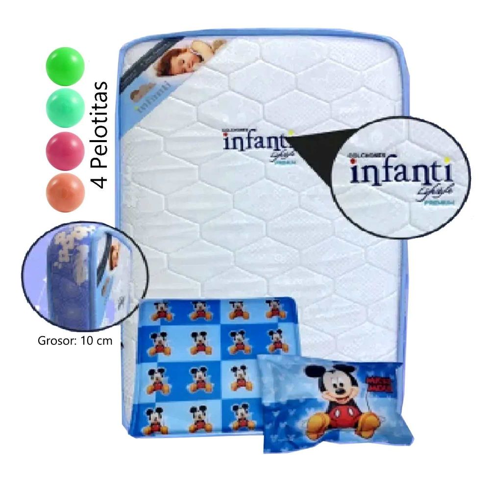 Colchón de Bebe para Cunas Pack and Play Azul Colchón de Bebe para Cunas Pack and Play Azul