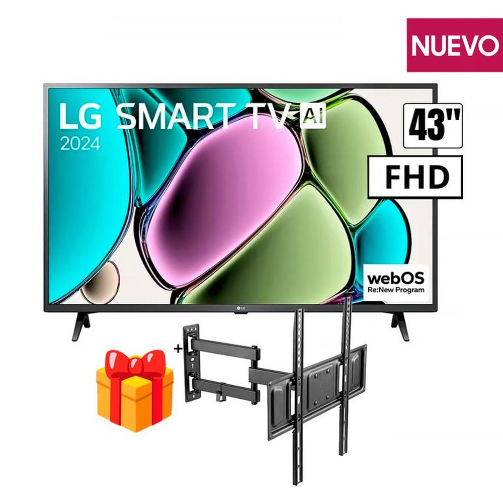 Televisor LG 43 Led FULL HD Smart TV Thinq AI 43LR6000PSA - RACK MOVIL