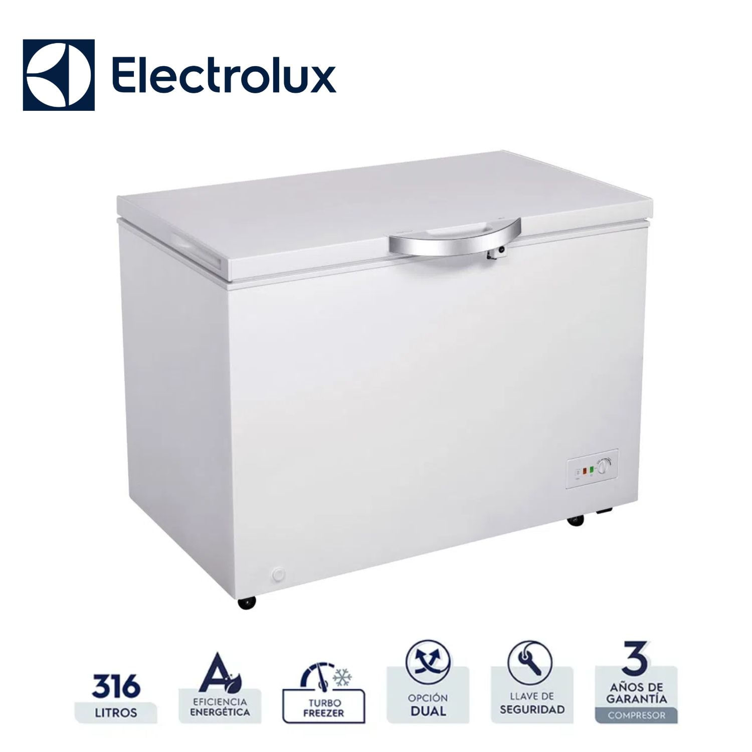 Congeladora Electrolux Frost Horizontal 316 Litros EFCC32C2HQW Blanco