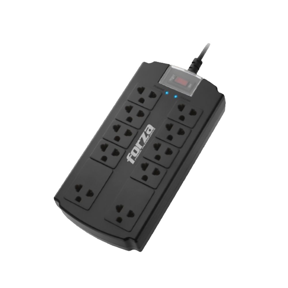 Supresor Forza Fsp-10Un 10 Tomas Forza Negro 220V Supresor Forza Fsp-10Un 10 Tomas Forza Negro 220V