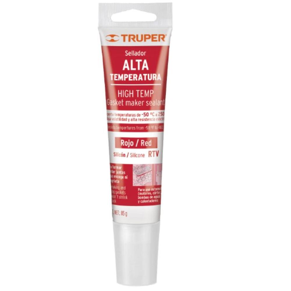 silicona rojo para altas temperaturas, 85 g Truper Rojo