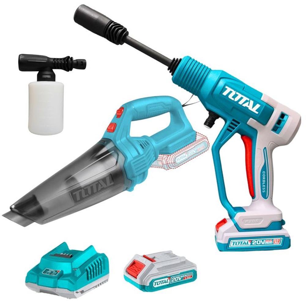 Hidrolavadora inalámbrica 20V Alta Presión LIMPIEZA PROFUNDA TOTAL