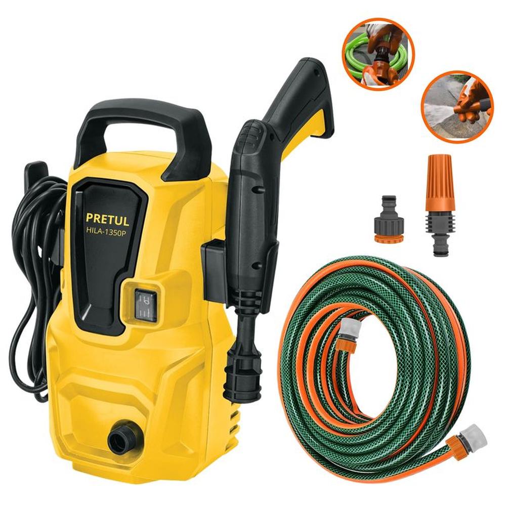 Combo Hidrolavadora manguera de 10m conectores click Pretul Truper