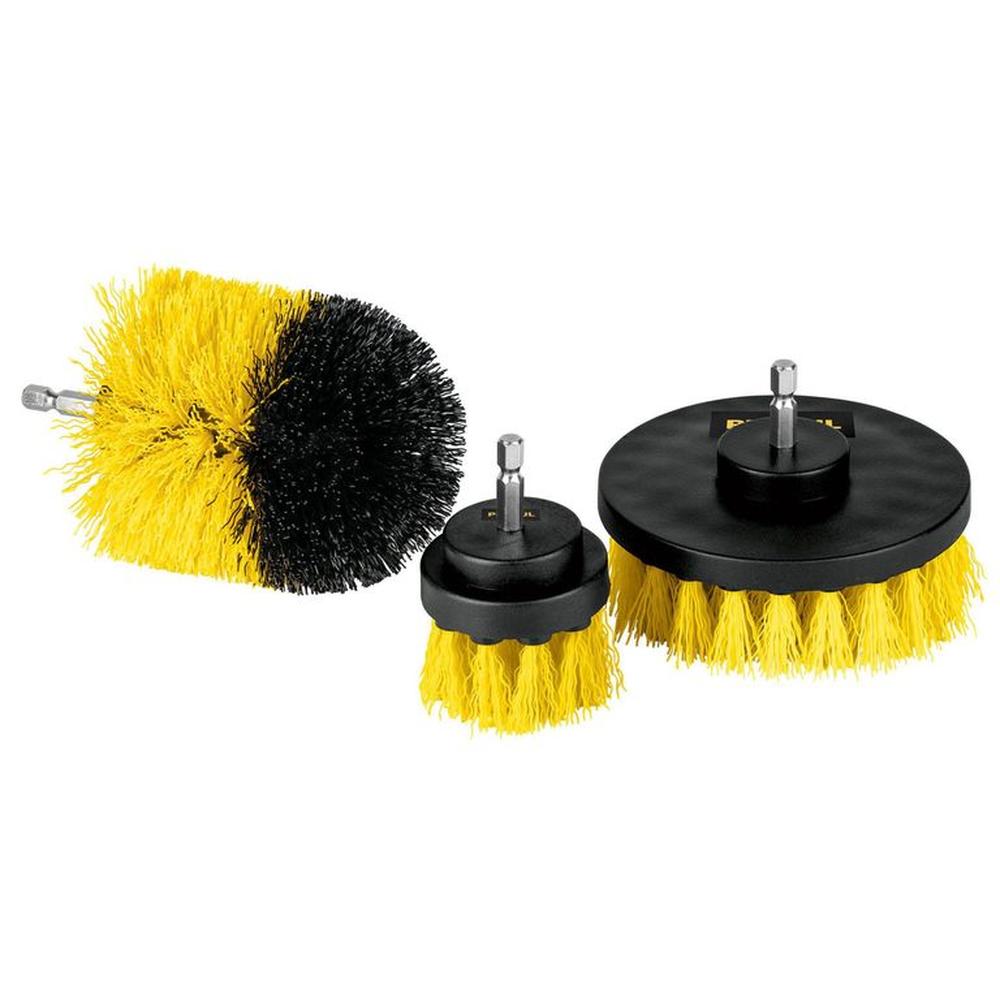 kit limpiesa y cepilladlo p/taladro, 3 piezas  Pretul